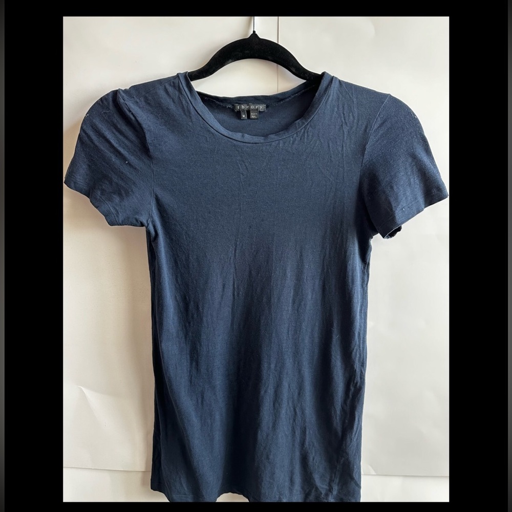 2- Theory navy blue tee